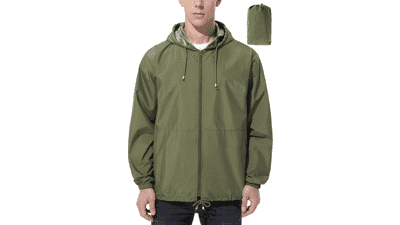 UIQUR Mens Waterproof Rain Jacket