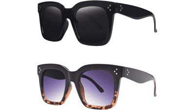 Vintage Oversized Square Sunglasses for Women