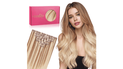WENNALIFE Clip In Hair Extensions Human Hair