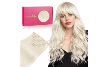WENNALIFE Clip-In Human Hair Extensions 14 Inch