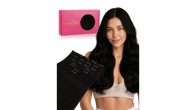 WENNALIFE Clip in Hair Extensions Real Human Hair