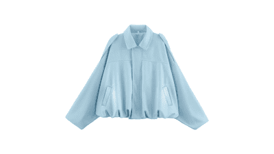 Women's Faux Suede Bomber Jacket