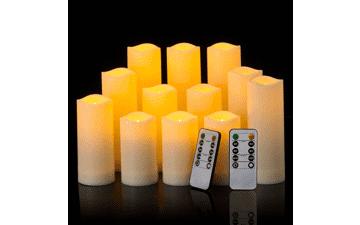 YOROXRG 12 Pack Flameless Candles with Remote