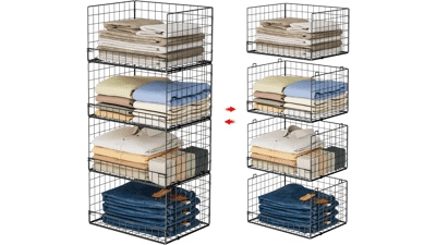 Yociyoga 4-Tier Stackable Closet Organizer