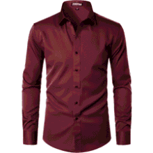 ZEROYAA Men's Slim Fit Dress Shirt