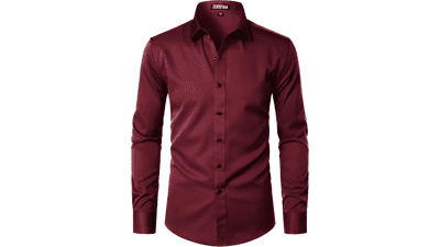 ZEROYAA Men's Slim Fit Dress Shirt
