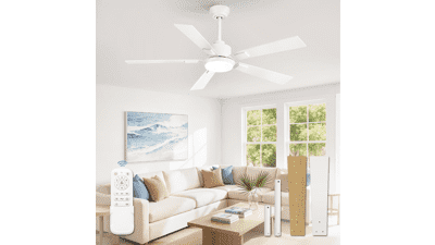 ZMISHIBO 52” Coastal Ceiling Fan with Light
