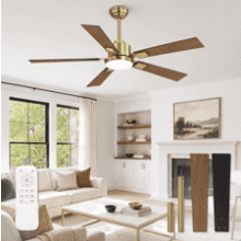 ZMISHIBO 52” Mid Century Ceiling Fan