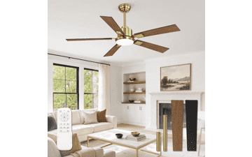 ZMISHIBO 52” Mid Century Ceiling Fan