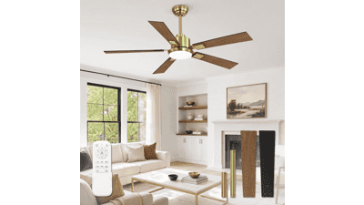 ZMISHIBO 52” Mid Century Ceiling Fan