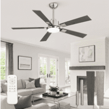 ZMISHIBO 52" Modern Ceiling Fan with Light
