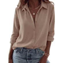 Zeagoo Women's Casual Button Down Blouse
