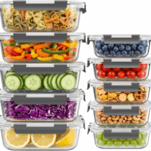 10 Sets Glass Food Storage Containers