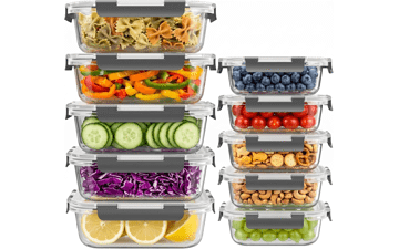 10 Sets Glass Food Storage Containers