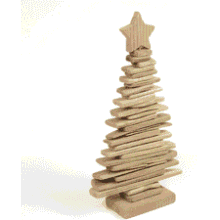 15.75 Inch Mini Wooden Christmas Tree