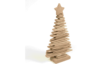 15.75 Inch Mini Wooden Christmas Tree