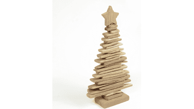 15.75 Inch Mini Wooden Christmas Tree