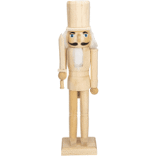 15" Unfinished Paintable Wooden Christmas Nutcracker