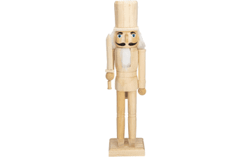 15" Unfinished Paintable Wooden Christmas Nutcracker