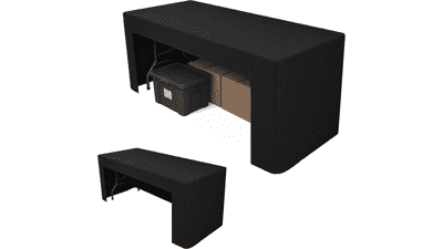 2 Pack Black Open Back Tablecloth