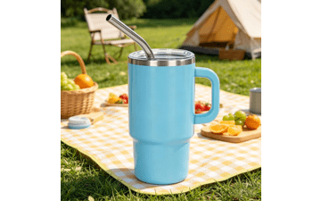 4oz Mini Tumbler with Handle & Straw