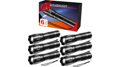6Pack LED Mini Flashlights High Lumens