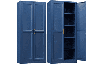 71" Metal Pantry Storage Cabinet