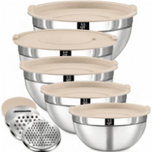 8PCS Stainless Steel Mixing Bowls with Lids