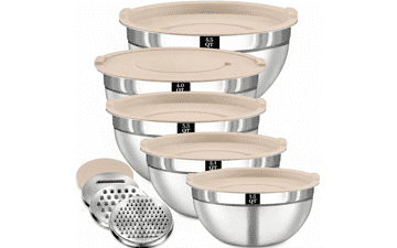 8PCS Stainless Steel Mixing Bowls with Lids