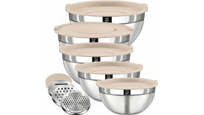 8PCS Stainless Steel Mixing Bowls with Lids