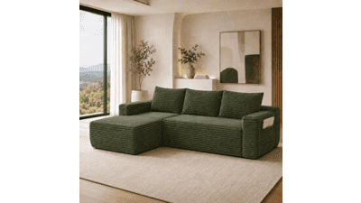 96 inch Boneless Modular L-Shaped Cloud Sectional Sofa
