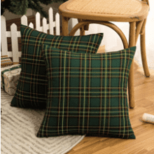 AQOTHES Christmas Plaid Throw Pillow Covers 18x18