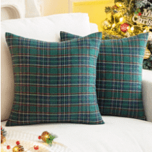 AQOTHES Christmas Plaid Throw Pillow Covers 18x18
