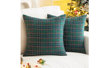 AQOTHES Christmas Plaid Throw Pillow Covers 18x18