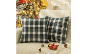 AQOTHES Christmas Plaid Throw Pillow Covers 18x18