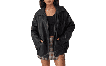 AUTOMET Women's Faux Leather Jacket