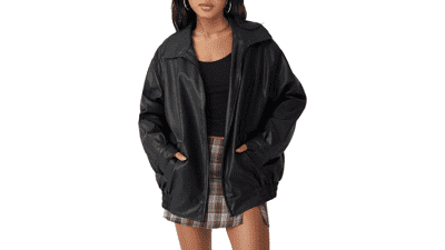 AUTOMET Women's Faux Leather Jacket