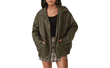 AUTOMET Women's Faux Leather Jacket