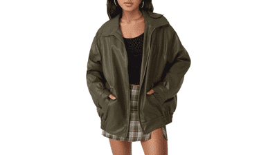 AUTOMET Women's Faux Leather Jacket