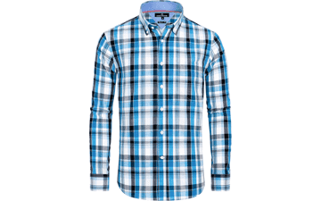 Alimens & Gentle Men's Plaid Button Down Shirt