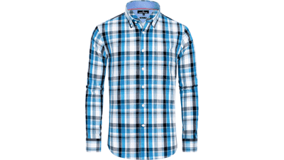 Alimens & Gentle Men's Plaid Button Down Shirt