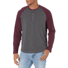 Amazon Essentials Men's Long Sleeve Henley Shirt