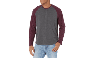Amazon Essentials Men's Long Sleeve Henley Shirt