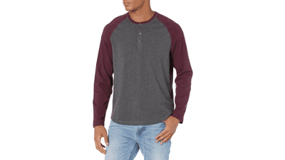 Amazon Essentials Men's Long Sleeve Henley Shirt