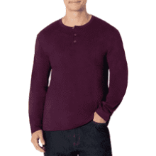 Amazon Essentials Men's Long Sleeve Henley Shirt