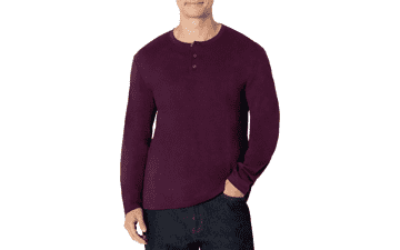 Amazon Essentials Men's Long Sleeve Henley Shirt