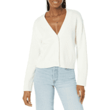 Amazon Essentials Women's Cotton V-Neck Cardigan