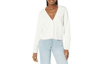 Amazon Essentials Women's Cotton V-Neck Cardigan