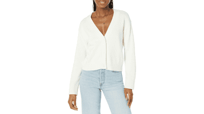 Amazon Essentials Women's Cotton V-Neck Cardigan