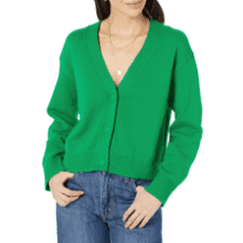 Amazon Essentials Women's Cotton V-Neck Cardigan